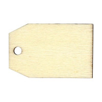 ARTEMIO - Wooden Keyrings - Rectangles 3.5 x 5.5 cm - Set of 6