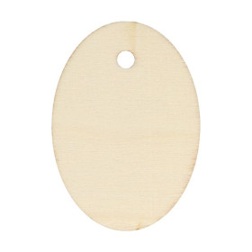 ARTEMIO - Porte-Clés en Bois - Ovales - Set de 6