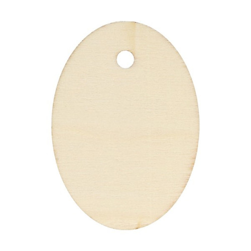 ARTEMIO - Porte-Clés en Bois - Ovales - Set de 6