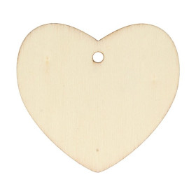 ARTEMIO - Wooden Keyrings - Hearts - Set of 6
