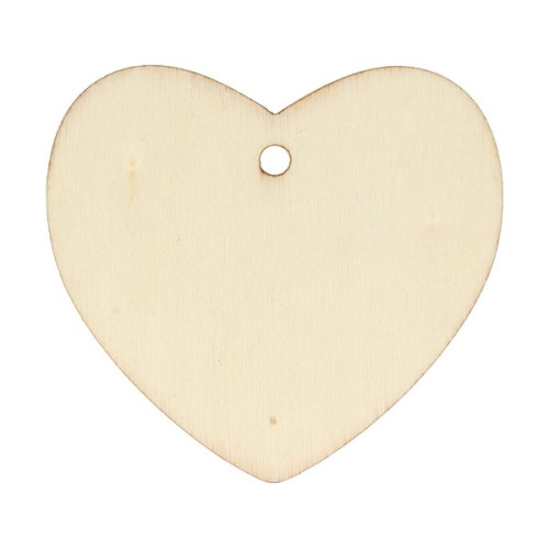 ARTEMIO - Wooden Keyrings - Hearts - Set of 6