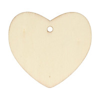 ARTEMIO - Porte-Clés en Bois - Cœurs - Set de 6