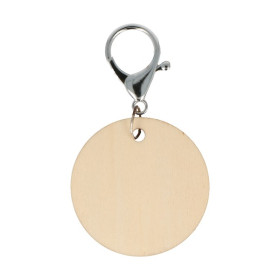 ARTEMIO - Wooden Keyrings - Rounds 50 x 5 mm - Set of 3