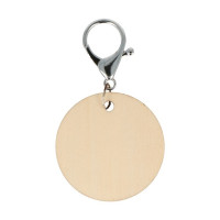 ARTEMIO - Wooden Keyrings - Rounds 50 x 5 mm - Set of 3