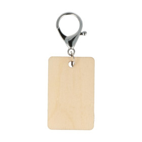 ARTEMIO - Wooden Keyrings - Rectangles 55 x 35 x 5 mm - Set of 3