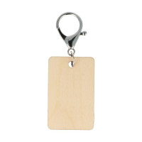 ARTEMIO - Porte-Clés en Bois - Rectangles 55 x 35 x 5 mm - Set de 3