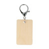 ARTEMIO - Porte-Clés en Bois - Rectangles 55 x 35 x 5 mm - Set de 3