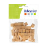 ARTEMIO - Wooden Cubes - Square Corners - 12 x 12 mm - Set of 72