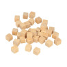 ARTEMIO - Wooden Cubes - Square Corners - 12 x 12 mm - Set of 72