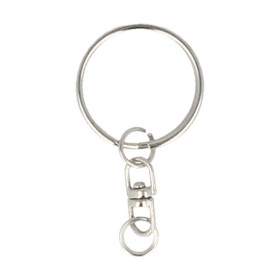 ARTEMIO - Keyrings + Mechanism - 25 mm - Set of 10