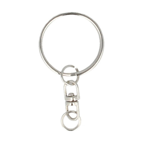 ARTEMIO - Keyrings + Mechanism - 25 mm - Set of 10