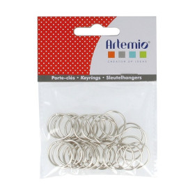 ARTEMIO - Anneaux Porte-Clés - Ronds 20 mm - Set de 30