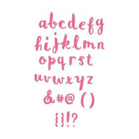 SIZZIX - Matrice de Découpe - Thinlits - Alphabet Brush 38 pièces