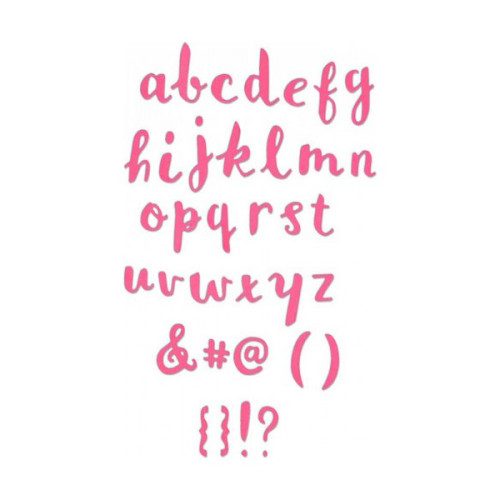 SIZZIX - Cutting Die - Thinlits - Brush Alphabet 38 pieces