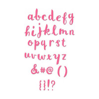SIZZIX - Cutting Die - Thinlits - Brush Alphabet 38 pieces