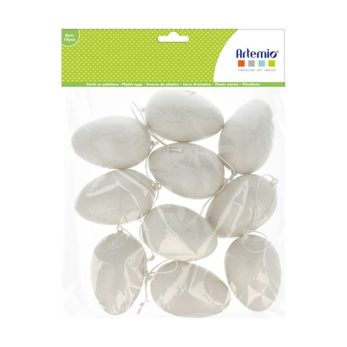 ARTEMIO - Œufs en Plastique - 8 cm - Set de 10