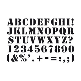 ARTEMIO - Stencil 10 x 15 cm - Bold Alphabet
