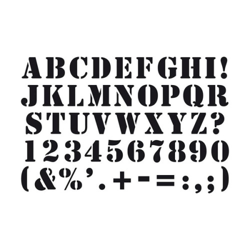 ARTEMIO - Stencil 10 x 15 cm - Bold Alphabet