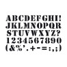 ARTEMIO - Pochoir 10 x 15 cm - Alphabet Gras
