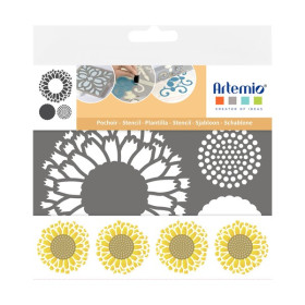 ARTEMIO - Stencil 10 x 15 cm - Botanica Sunflower