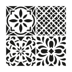 ARTEMIO - Pochoir 30 x 30 cm - Carreau Ciment 1