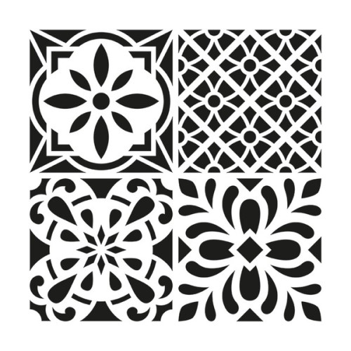ARTEMIO - Stencil 30 x 30 cm - Cement Tile 1