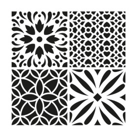 ARTEMIO - Pochoir 30 x 30 cm - Carreau Ciment 2