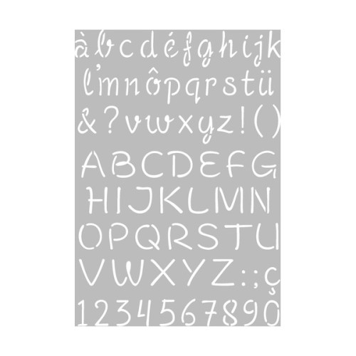 ARTEMIO - Pochoir A4 - Alphabet Majuscules / Minuscules