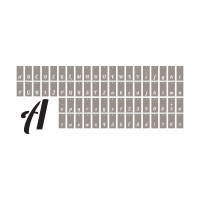 ARTEMIO - Pochoir Alphabet sur Anneau - Courbe - 70 Pièces