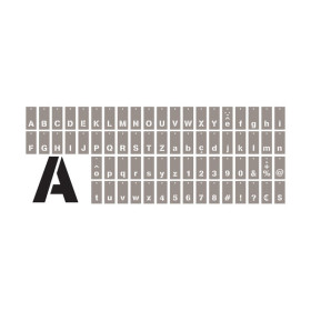 ARTEMIO - Alphabet Stencil Ring - Block - 70 Pieces