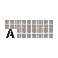 ARTEMIO - Alphabet Stencil Ring - Block - 70 Pieces