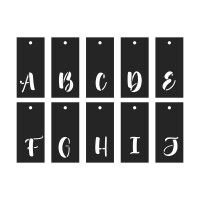 ARTEMIO - Alphabet Stencil Ring - Calligraphy - 70 Pieces