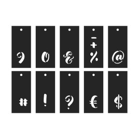 ARTEMIO - Pochoir Alphabet sur Anneau - Calligraphie - 70 Pièces