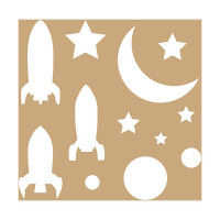 ARTEMIO - 20x20 cm Stencil - Kraft - Space