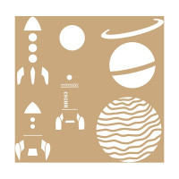 ARTEMIO - 20x20 cm Stencil - Kraft - Space