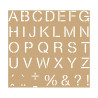 ARTEMIO - Pochoir 20x20 cm - Kraft - Alphabet