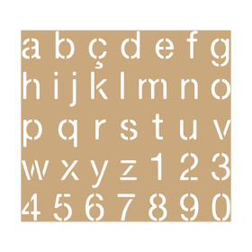 ARTEMIO - 20x20 cm Stencil - Kraft - Alphabet
