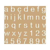 ARTEMIO - 20x20 cm Stencil - Kraft - Alphabet