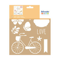 ARTEMIO - 20x20 cm Stencil - Way - Bike