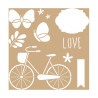 ARTEMIO - 20x20 cm Stencil - Way - Bike