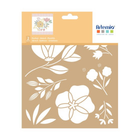 ARTEMIO - Pochoir 20x20 cm - Way - Fleurs