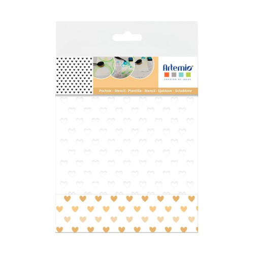 ARTEMIO - 15x15 cm Stencil - Small Hearts