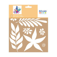 ARTEMIO - 20x20 cm Stencil - Block - Flowers