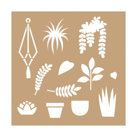 ARTEMIO - 20x20 cm Stencil - Simple - Plants