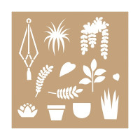 ARTEMIO - Pochoir 20x20 cm - Simple - Plantes