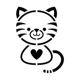 ARTEMIO - 20x20 cm Stencil - Simple - Cat