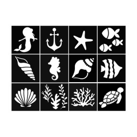 ARTEMIO - Set of 12 Stencils - 9 x 9 cm - Mermaid
