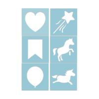 ARTEMIO - Set of 12 Stencils - 9 x 9 cm - Rainbow