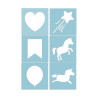 ARTEMIO - Set of 12 Stencils - 9 x 9 cm - Rainbow