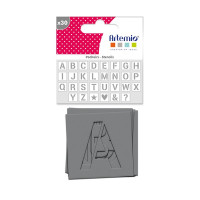 ARTEMIO - Set of 30 Stencils - 6 x 6 cm - Alphabet - Base